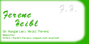 ferenc heibl business card